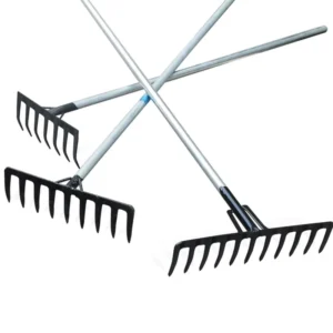 Durable Carbon Steel Long Glass Fiber Handle Garden Tools Metal Rake