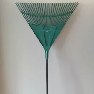 Durable Coated Plastic Garden Leaf Rake Rust Corrosion Protection 20 22 36 Tines Wooden Handle for Outdoor Use