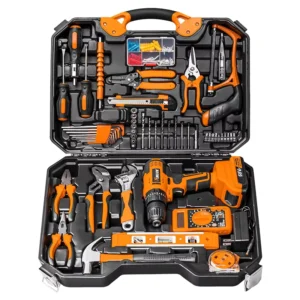 Durable Cordless Hand Tools Kit Repair Electrical Power Combination Tool Box Set with Wrench OEM Customizable
