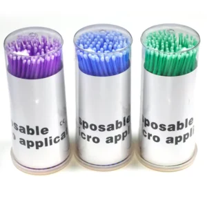 Durable Cotton Lash Mini Brush Micro Pink Remove Plastic Microbrush Oral Applicator Micro Brush