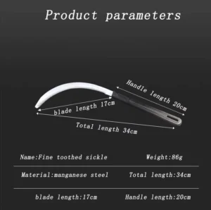 Durable Plastic Handle Hand Sickle for Weeding Harvesting and Pruning