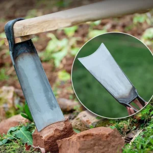 Durable Silver Brown Black Garden Hoe Household Outdoor Farming Tools Forging Weeding Hoe for Digging Soil Planting Vegetables