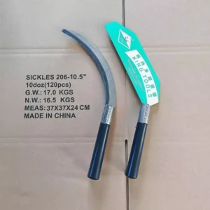Durable Wood Handle Industrial Grade Garden Farming Tool Comfortable Grip Professional Sharp Carbon Steel Blade Sickle