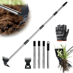 EH All Steel Dual Purpose Hoe Weeding Shovel Household Garden Pointed Rake Small Multi Functional Hoe