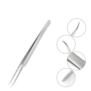 ELITER 30 Degree Tip Slim Tweezers Eyelash Tweezers Custom Logo Stainless Steel Eyelash Tweezer