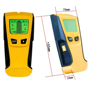 EOUTIL Yellow LCD Display for Stud Finder with 1 Year Warranty to Detect Wood Metal Metal Rebar AC Live Wire TH210