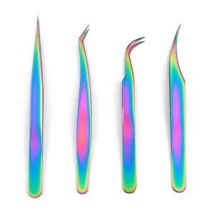 ESD Tweezers Set Industrial DIY Anti Static Stainless Steel Tweezers Heat Resistant Finish Very Fine Tip for Craft