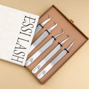 ESSI LASH Best Selling Lash Tweezers Strong Hold Fiber Tip Tweezers for Eyelash Extension for Makeup Tools