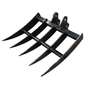 Earth Rake Excavator Land Clearing Rakes Attachments Excavator Root Rake