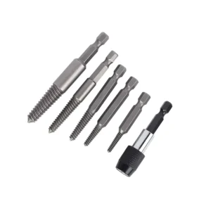 Easy Out Broken Damaged Screw Extractor Metal Drill Bit Guide Removal Spiral Stripped Bolt Remover