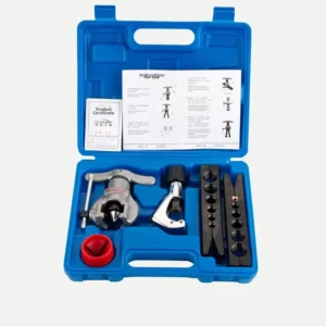 Eccentric Flaring Tool Set 45° HVAC Refrigeration Pipe Expander with Metric Imperial Jaws with Cutter for Professional Repair