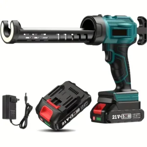 Electric Cordless Caulking Gun Silicone Tools 4 Adjustable Speeds LED Light 10OZ Drip-Free