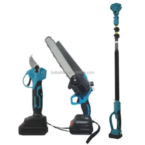 Electric Cordless Lithium Battery Garden Pruning Scissor Chain Saw Telescopic Pole Brushless Motor 800W DIY OEM Customizable