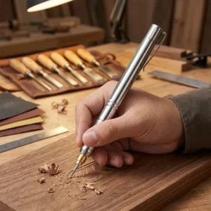Electric Engraving Pen Battery-Powered Small Metal Marking Machine with Carbide Diamond Grit Tip for DIY Letter Engraving