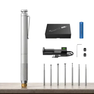 Electric Engraving Pen Mini Grinder 1000mAh USB Rechargeable Stainless Steel 20000RPM Cordless Quiet Engraver Tool for Metal