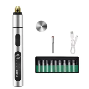 Electric Engraving Pen Mini Grinder 38 Accessories USB Charging Cordless Portable DIY Rotary Brushless Motor Variable Speed