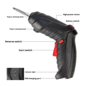 Electric Screwdriver Rechargeable Fully Automatic Hand Drill Small Motor Tool