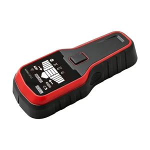 Electric Wall Scanner Stud Finder with Self-Calibration AC Warning Detects Wood Metal Steel AC Live Wire Finder Red Black
