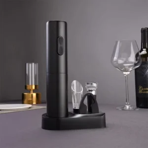 Electric Wine Bottle Opener Set Automatic with Led Light Rechargeable Corkscrew Kit with Aerator Foil Cutter