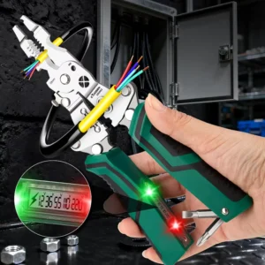 Electrician DIY Multi Functional Metric Stainless Steel Cable Wire Stripping Pliers Hand held Sharp Nosed Serrated Soft Grip