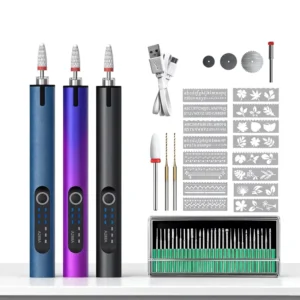 Engraving Machines Electric Engraving Pen with Light 33 Bits 3 Speed USB Rechargeable Rotary Tool Engravers Stylo Graveur Craft