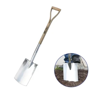 Ergonomic Garden Digging Spade Shovel with Stainless Steel Head D Grip Handle 3 Year Warranty