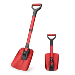 Ergonomic Lightweight Aluminum Snow Shovel Heavy Duty Garden Spade Foldable Design for Easy Digging
