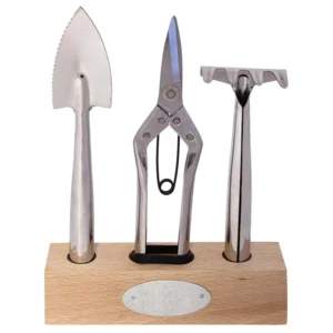 Esschert Design 3 Pcs Houseplant Tool Set Mini Sand Shovel Small Rake Spade Planting Tools