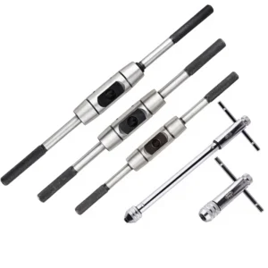 European Style Reinforced Ratcheting Hand Tap Wrench Threading Tool All Steel Metric Imperial Circular Threaded Taps