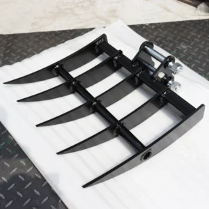 Excavator Rake Digging Rake Mini Excavator Attachment for Garden and Farm