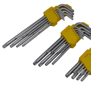 Extra Long 9pcs Set Torx Hex Key T10 T15 T20 T25 T27 T30 T40 T45 T50 Star Hex Allen Keys Torx Wrench Hole Metric