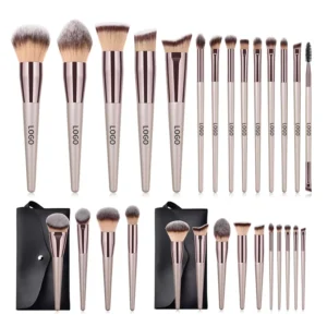 Eye Shadow Face Makeup Brushes Set Private Label Black Vegan Makeup Brush Set