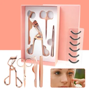 Eyelash Extension Tool Kit Eyelash Curler Beauty Tweezers Scissors False Eyelash Applicator