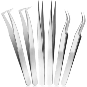 Eyelash Extension Tweezers Makeup Stainless Steel Eyelash 3D Accurate Clip
