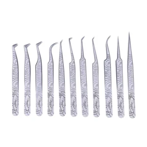 Eyelash Tweezers Beauty Tool Grafted Eyelash Lash Tweezers Applicator Stainless Steel Eyelash Extension Tweezer