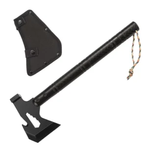 F-732 Black Stainless Steel Blade Industrial Grade Tactical Survival Multifunctional Hunting Axe Aluminum Handle