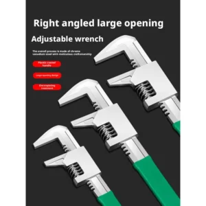 F-Type Adjustable Chrome Vanadium Alloy Steel Metric Multifunctional Right Angle Universal Pipe Tube Fitter Wrench Large