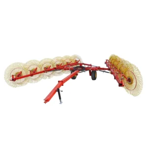 FASTMA Heavy Duty 3 Point Hitch Hydraulic Folding Finger Wheel Farm Hay Rake for Tractor Agricultural Use with High Productivity