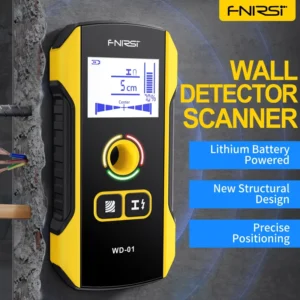 FNIRSI WD 01 Wall Scanner Stud Finder Metal Detector AC Live Wire Wood Detection Positioning Hole E Ink Screen