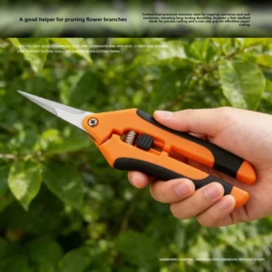 FPS03 Picking Plant Flower Fruit Grape Pepper Potted Shears Outdoor 6.5 Inch Steel Scissor with Gardening Pruner Secateur