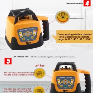 FRE203RG Red Green Rotating Laser Level Instrument for Vertical and Horizontal Use