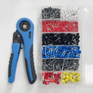 FST 10S 0.08 10mm2 Steel Plastic Molded Wire Hand Crimping Tool Crimper Plier Kit 1250 PCS Insulated Terminal Blocks Wire OEM