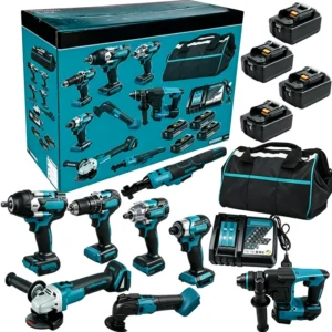 Factory 18V Lithium Cordless Power Tool Set 13 in 1 Multifunctional Impact Wrench Angle Grinder Hand Drill