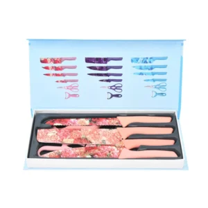 Factory 5 Pcs Kitchen Knives Set Japanese Damascus Laser Chef Knives With PP Handle Stainless Steel Kitchen Items