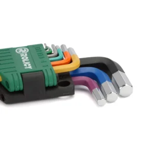 Factory 9 Extra Long Arm Color Coded Ball Ended Hex Key Set S2 Steel Heat Treated Anti corrosion and Rust Prevention