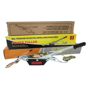 Factory Automotive Hoist Winch Puller Heavy Duty Power Puller Tool With Dual Gears Hand Come Along Winch