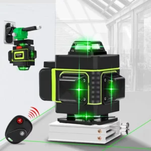 Factory Cheapest 16 lines green laser levels 4d self leveling 360 With LCD Screen laser level for construction