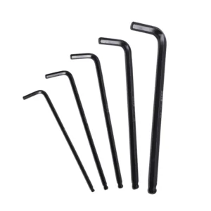 Factory China Extra-long Black Hexagon Wrench 9-piece Set L-shaped 45#steel Plastic Case