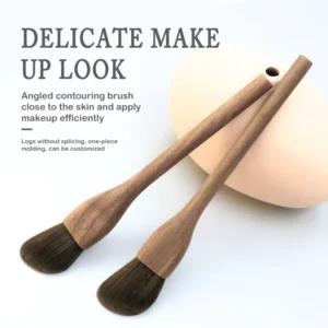 Factory Custom Logo Solid Wood Handle Makeup Brush Set Eco friendly Cosmetic Brushes Beauty Tools