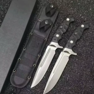 Factory D2 Steel G10 Handle Straight Knife Portable Multifunctional Outdoor Survival Tools for Camping and Hunting